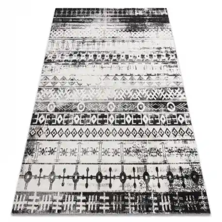 Tappeto moderno MUNDO E0592 etnico da esterno beige / nero