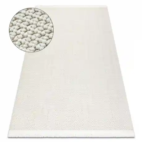 Tappeto NANO FH92A Un colore, loop, tessuto piatto bianco - PRODOTTO DI SECONDO GRADO