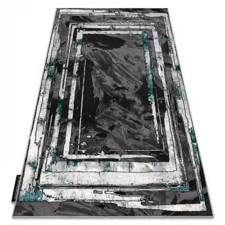 Tappeto DE LUXE moderno 619 Telaio - Structural grigio / verde