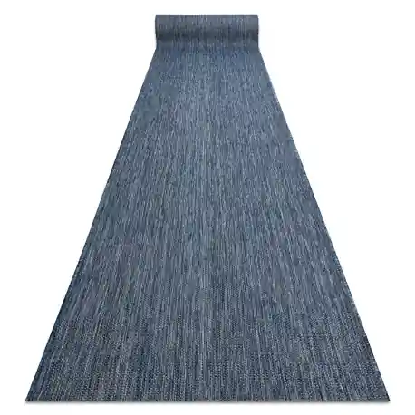 Tappeti passatoie SIZAL SION, Melange tessuto piatto blu scuro