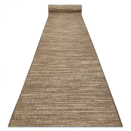 Tappeti passatoie SIZAL SION 5302 Melange tessuto piatto marrone