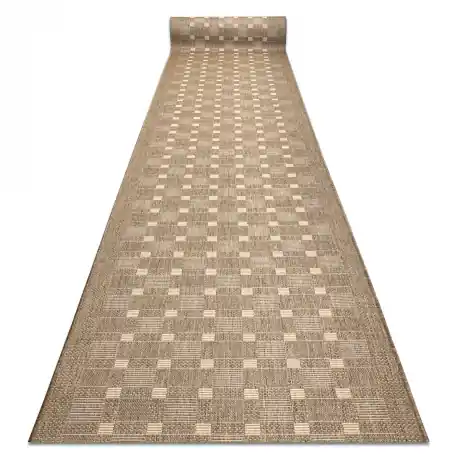 Tappeti passatoie SIZAL SION 6052 Telaio, geometrica tessuto piatto beige