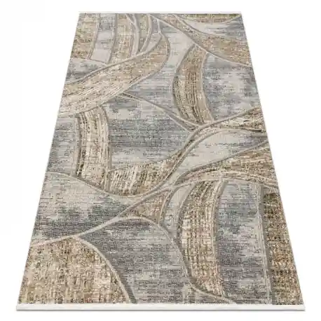 Tappeto SAMPLE CASTOR LD29A Astrazione Crema / verde frange