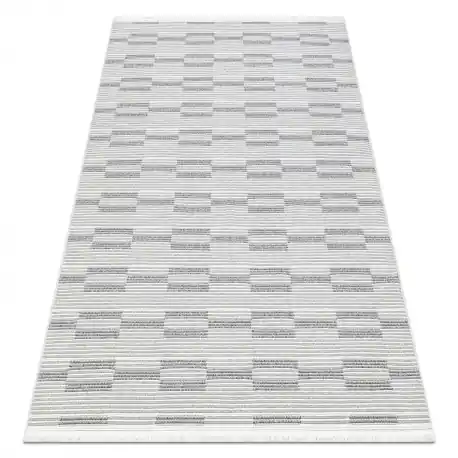 Tappeto SAMPLE INFINITY LG89A STRIPES grigio / crema FRANGE