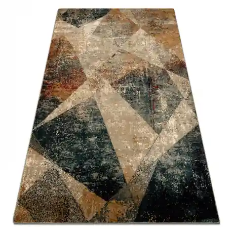 Tappeto di lana OMEGA RAMI Mosaico colore smeraldo