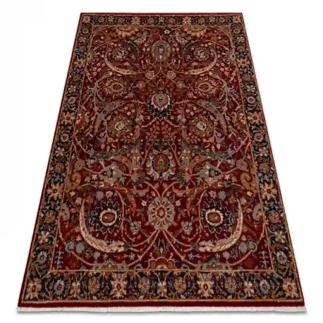 Tappeto in lana KESHAN frange, Ornamento orientale 6650/53578 terracotta / beige