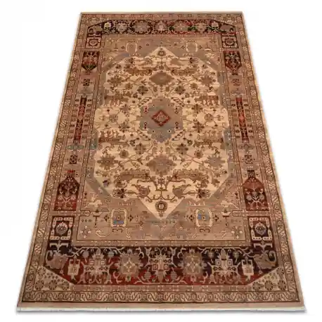 Tappeto in lana KESHAN frange, orientale 1255/53525 beige / terracotta