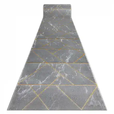 Passatoia EMERALD esclusivo 1012 glamour, elegante Marmo, géométrique grigio / oro