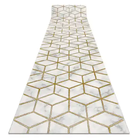 Passatoia EMERALD esclusivo 1014 glamour, elegante cubo crema / oro