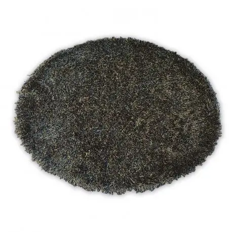 Tappeto LOVE SHAGGY cerchio disegno 93600 nero-marrone