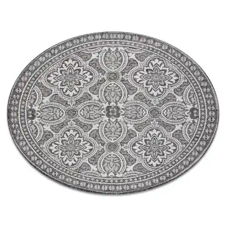 Tappeto DI SPAGO SIZAL LOFT 21193 BOHO Cerchio avorio/argento/grigio