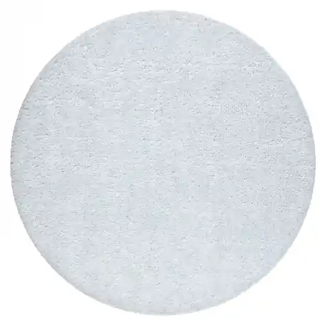 Tappeto da bagno SYNERGY cerchio, glamour, antiscivolo, morbido - lurex bianco