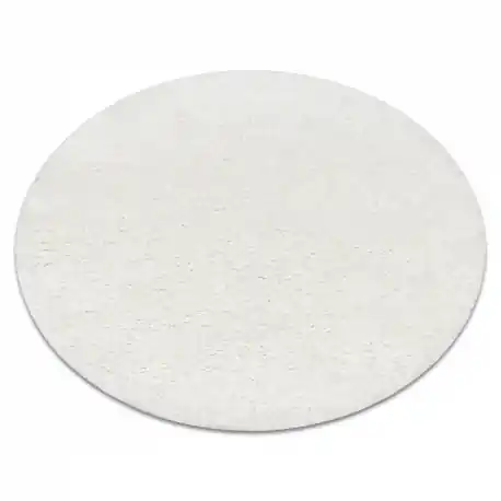 Tappeto BUENOS cerchio 7001 shaggy tinta unita, monocolore bianco