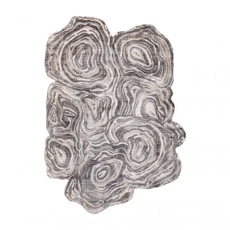 Tappeto TINE 75426A Albero Legna - moderno, forma irregolare crema / grigio