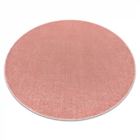 ETON PLUS cerchio tappeto rosa cipria, monocolore, uniforme, semplice