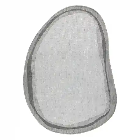 Tappeto in sisal ORGANIC 2125 Calcolo ecru / grigio – naturale, moderno, forma irregolare