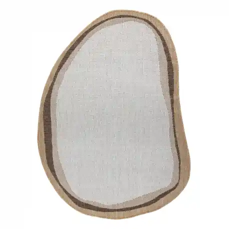 Tappeto in sisal ORGANIC 2125 Calcolo ecru / naturale – moderno, forma irregolare