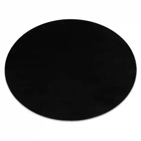 ETON PLUS cerchio tappeto nero, monocolore, uniforme, semplice