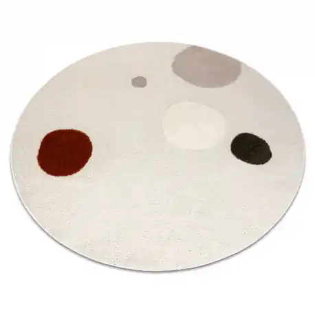 Tappeto DUNE 8087 cerchio crema / terracotta – geometrico, cerchi, struttura