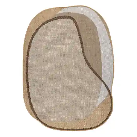 Tappeto in sisal ORGANIC 2123 Calcolo naturale / ecru – moderno, forma irregolare