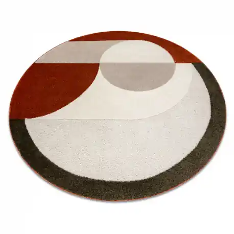 Tappeto DUNE 8088 cerchio crema / terracotta – geometrico, struttura