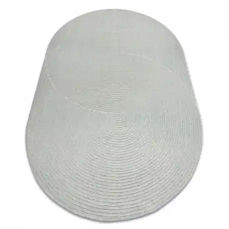 FLUX ovale 461.67.AE500 tappeto in lana OSTA - Geometrico, strutturale, loft blu / crema