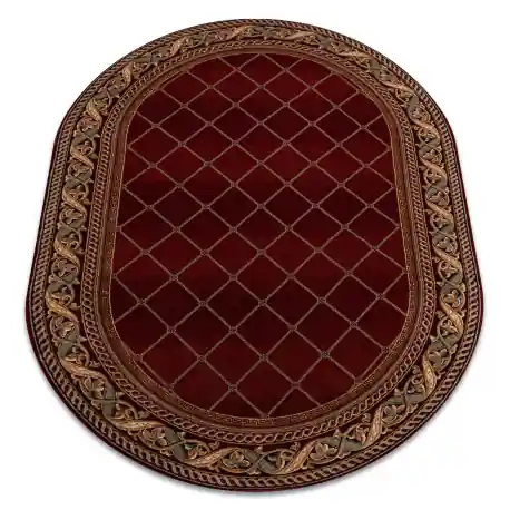 Tappeto di lana OMEGA ovale KASTOR Trellis red 2 rossa