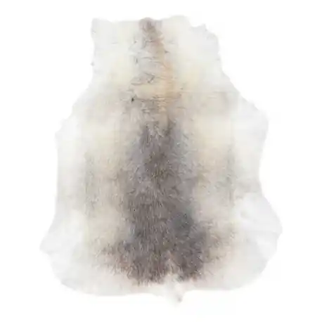 Tappeto RENIFER - pelle naturale, decorativa, copriletto - premium POK005 grigio
