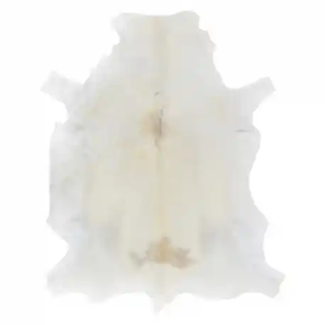 Tappeto RENIFER - pelle naturale, decorativa, copriletto - albino POK013 premium bianca / crema