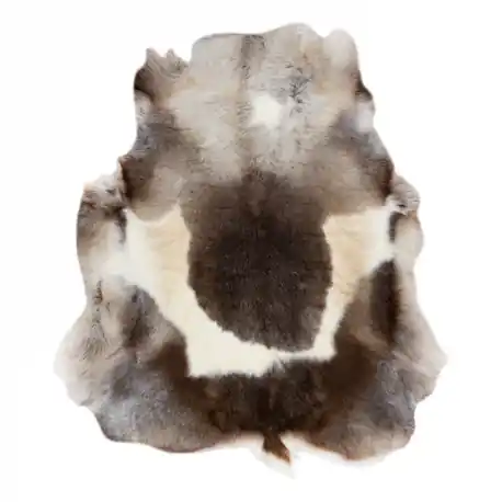 Tappeto RENIFER - pelle naturale, decorativa, copriletto - standard POK019 marrone