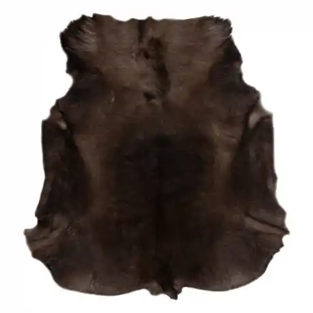 Tappeto RENIFER - pelle naturale, decorativa, copriletto - premium POK002 marrone