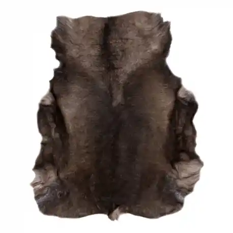 Tappeto RENIFER - pelle naturale, decorativa, copriletto - standard POK015 marrone