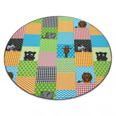 Tappeto per bambini ZOO Cerchio animali