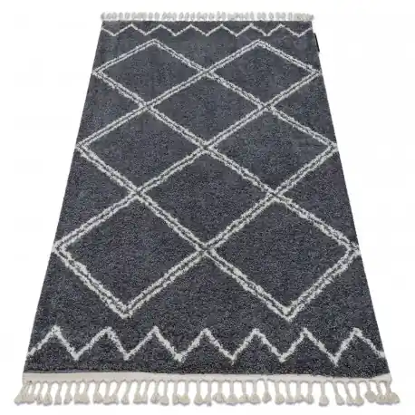 Tappeto BERBER ASILA B5970 grigio / bianco Frange berbero marocchino shaggy
