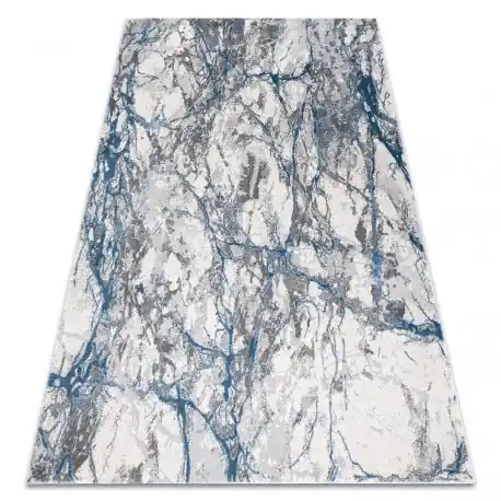 Tappeto NOBLE moderno 9962 68 Marmo, calcolo - Structural due livelli di pile crema / blu