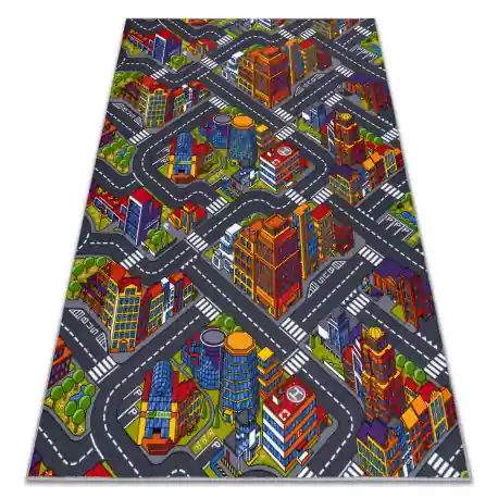 Tappeto kids VIUZZE BIG CITY grigio