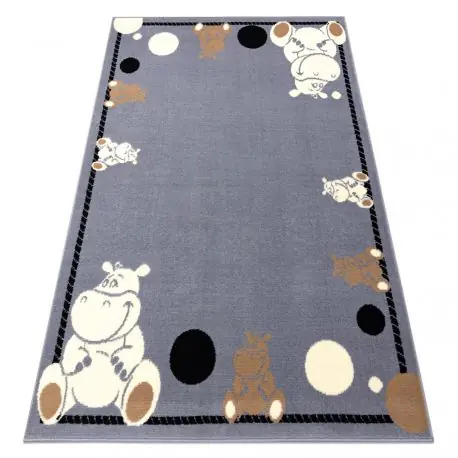 Tappeto BCF FLASH Hippo 3993 - Ippopotamo grigio