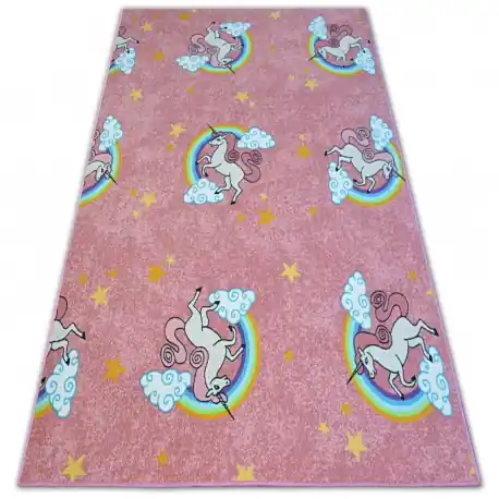 Tappeto per bambini UNICORN rosa UNICORNO