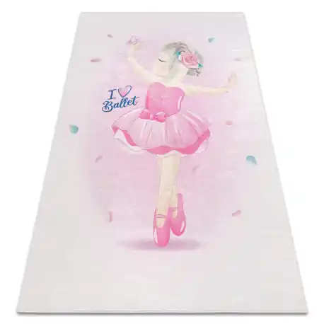 Tappeto lavabile BAMBINO 42830 Ballerina per bambini antiscivolo - rosa
