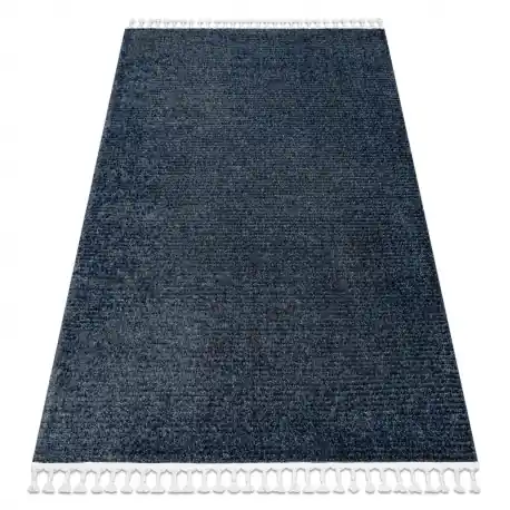 Tappeto SEVILLA PC00B strisce blu Frange berbero marocchino shaggy