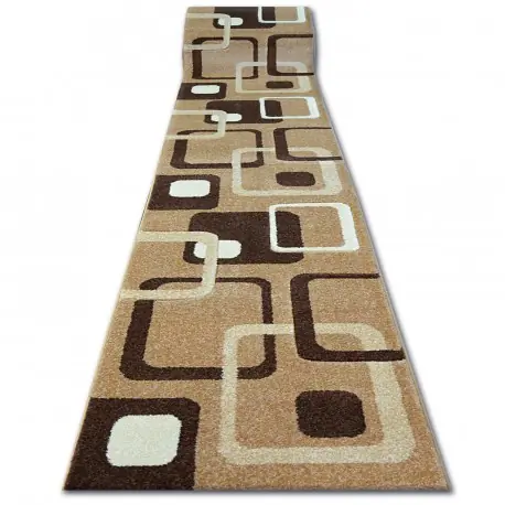 Passatoia HEAT-SET FRIESE FOCUS - F240 beige QUADRI cappuccino