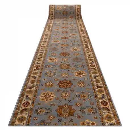 Passatoia in lana KESHAN 7683/53544 Telaio orientale bleu / beige