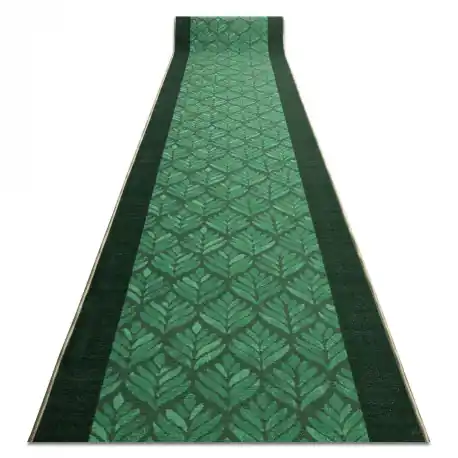 Passatoia antiscivolo LIŚCIE foglie, gomma verde