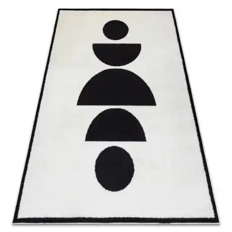 Tappeto moderno MODE 8598 geometrico crema / nero - PRODOTTO DI SECONDO GRADO