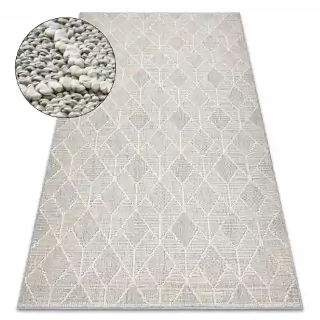 Tappeto JERSEY 19231 grigio - Geometrico strutturali, loop BOHO - PRODOTTO DI SECONDO GRADO