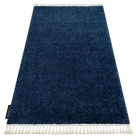 Tappeto BERBER 9000 blu scuro Frange berbero marocchino shaggy