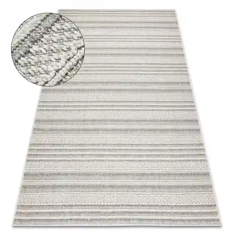 Tappeto JERSEY 19233 grigio - Linee strutturali, loop BOHO