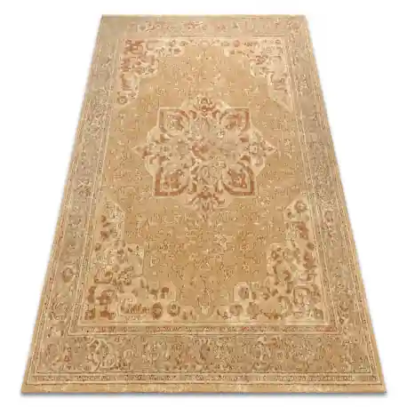 Tappeto in lana LEGEND 468 03 GB700 OSTA - Rosetta, cornice, esclusivo beige / rosso