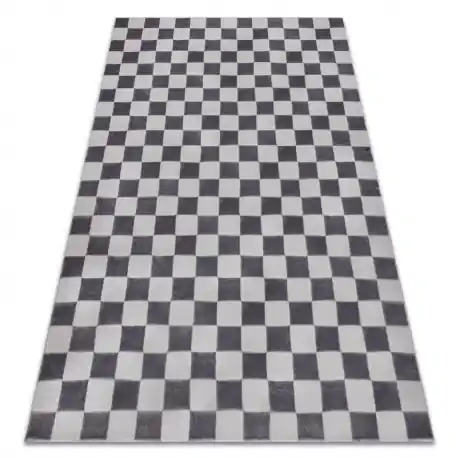 Tappeto AURA EB112 grigio - Scacchiera, strutturale, moderno