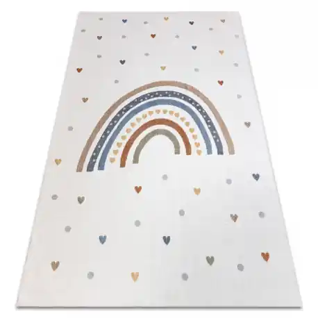 Tappeto BONO 724 ARCOBALENO, CUORE crema / grigio chiaro - PRODOTTO DI SECONDO GRADO